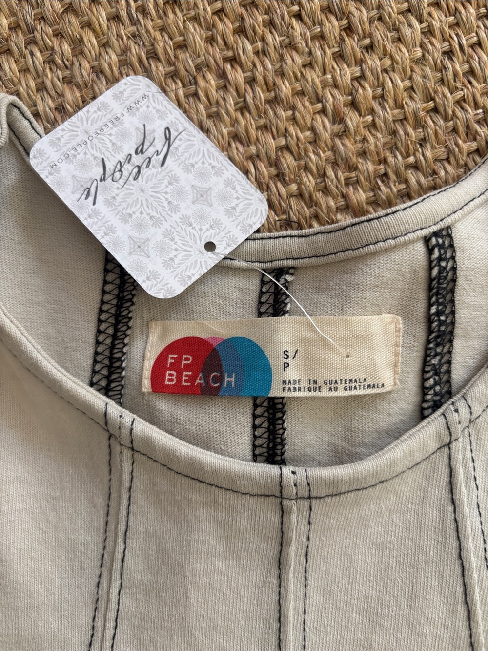 Free People Beige Tank & Shorts Set -Sz S - Picture 5 of 8